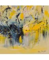 tableau abstrait jaune