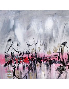 tableau gris rouge noir blanc