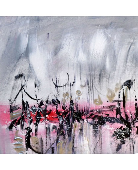 tableau gris rouge noir blanc