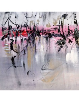 tableau gris rouge noir blanc