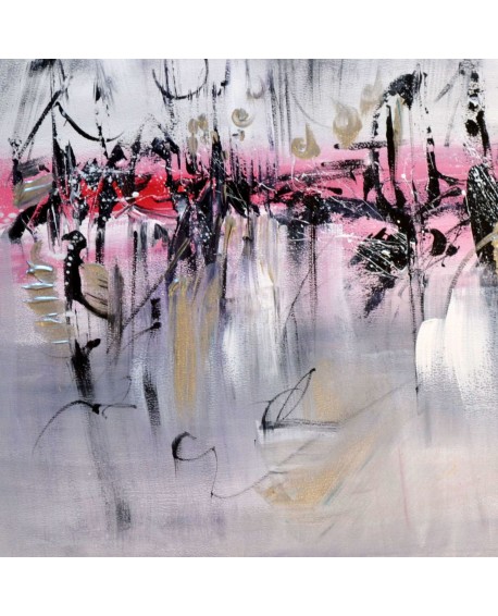 tableau gris rouge noir blanc