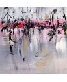 tableau gris rouge noir blanc