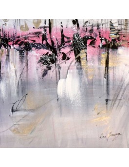 tableau gris rouge noir blanc