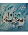 tableau abstrait bleu 