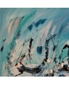 tableau abstrait bleu