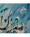 tableau abstrait bleu