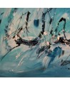 tableau abstrait bleu