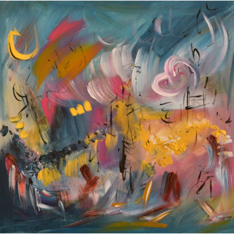 tableau abstrait contemporain moderne