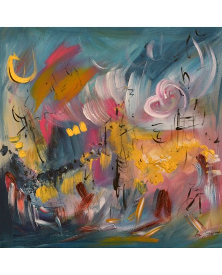 tableau abstrait contemporain moderne