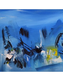 tableau abstrait bleu