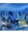 tableau abstrait bleu