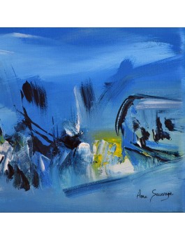 tableau abstrait bleu