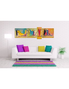 Quadriptyque multicolore