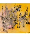 tableau abstrait jaune