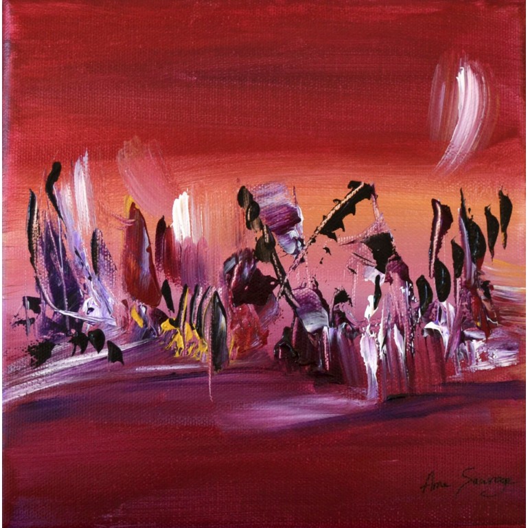 Tableau d'artiste peintre rose