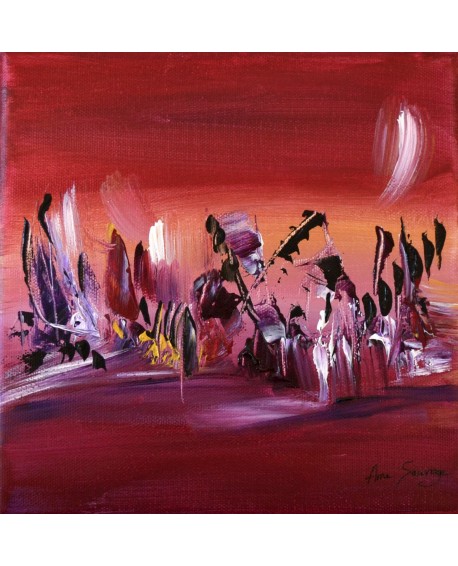 Tableau d'artiste peintre rose