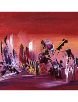 Tableau d'artiste peintre rose
