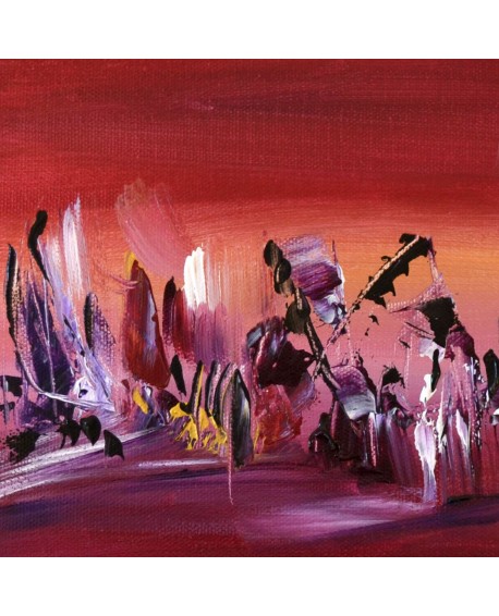 Tableau d'artiste peintre rose
