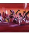 Tableau d'artiste peintre rose