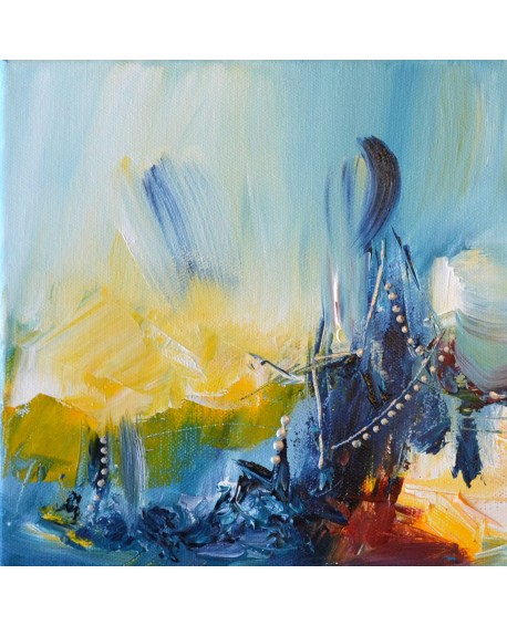 tableau jaune et bleu