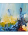 tableau jaune et bleu