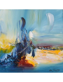 tableau jaune et bleu