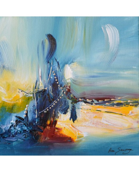 tableau jaune et bleu