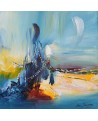 tableau jaune et bleu