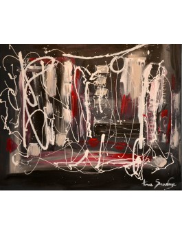 tableau noir blanc rouge