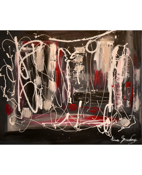 tableau noir blanc rouge