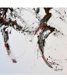 tableau abstrait noir blanc rouge