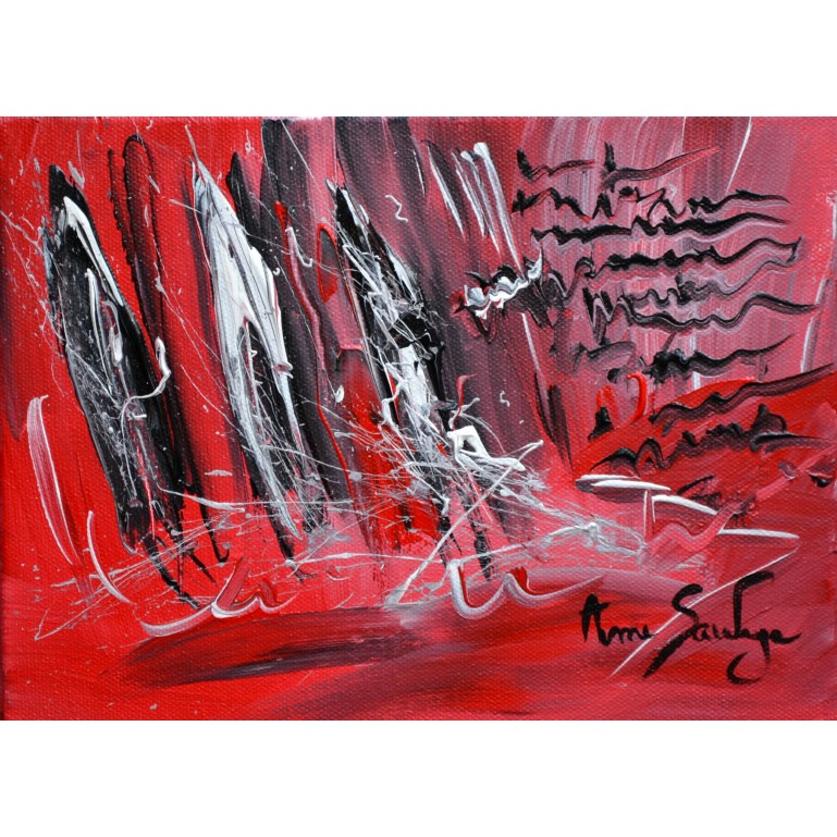tableau rouge noir blanc bateaux voiliers