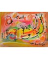 tableau peinture multicolore "couleurs en musique"