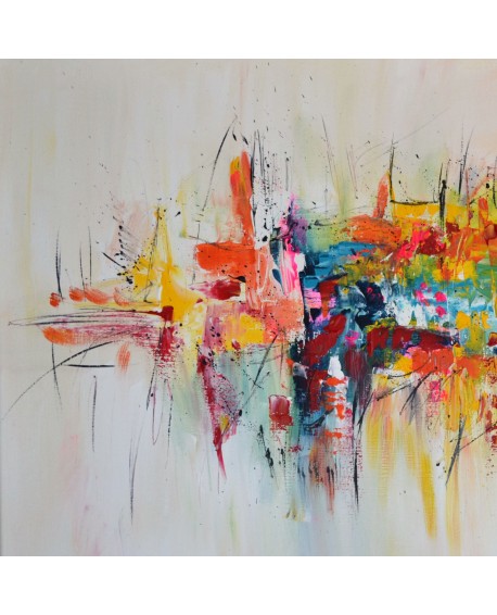 tableau abstrait moderne coloré