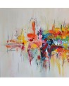 tableau abstrait moderne coloré