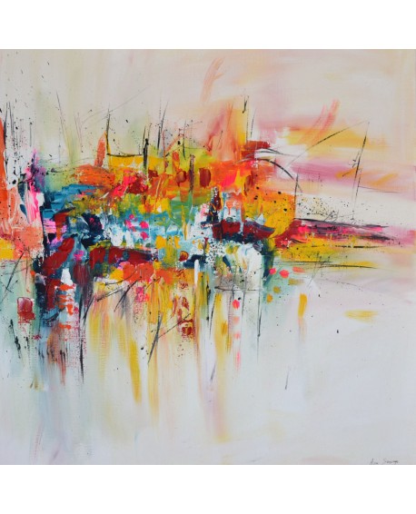 tableau abstrait moderne coloré