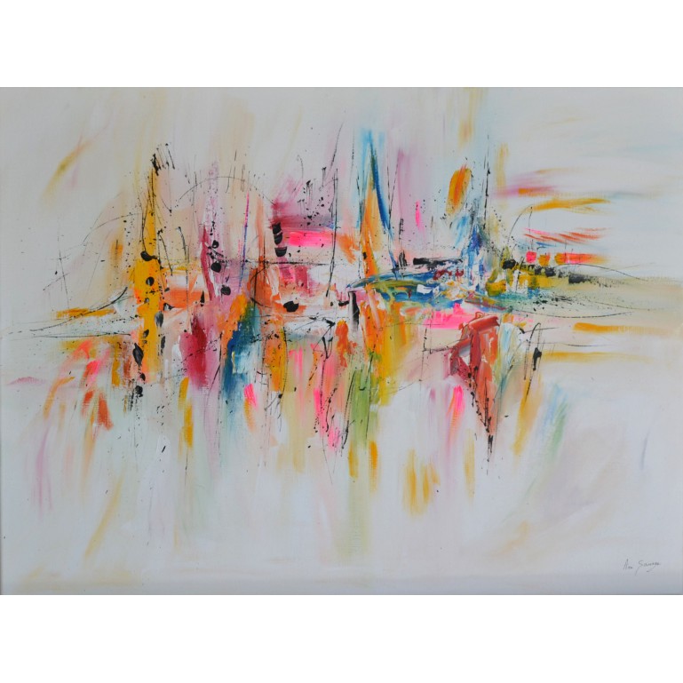 tableau contemporain coloré