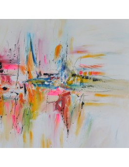 tableau contemporain coloré