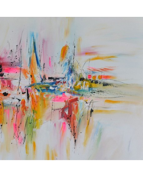 tableau contemporain coloré
