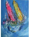 peinture de bateaux - tableau de voiliers en mer