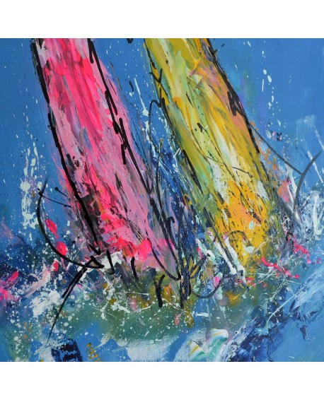 peinture de bateaux - tableau de voiliers en mer