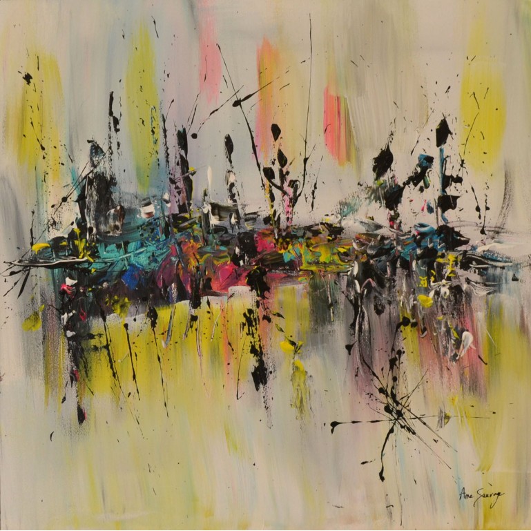 tableau abstrait coloré