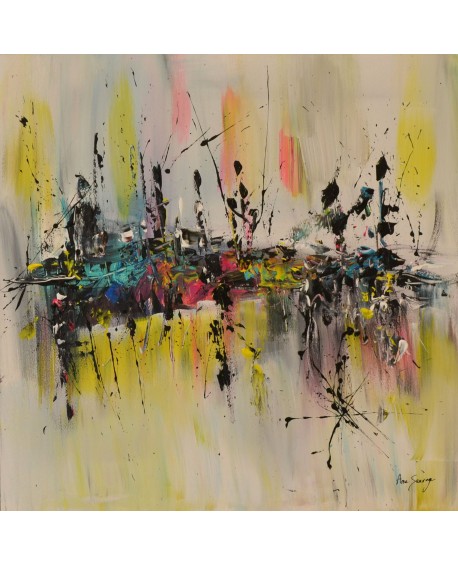 tableau abstrait coloré