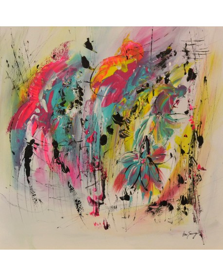 peinture abstraite multicolore