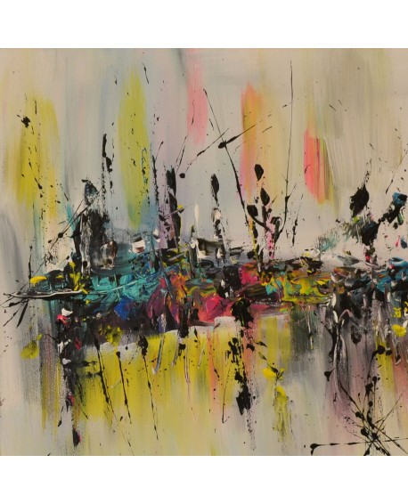 tableau abstrait coloré