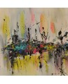 tableau abstrait coloré