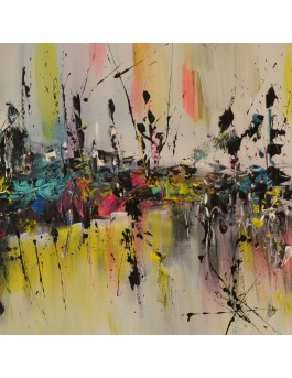 tableau abstrait coloré