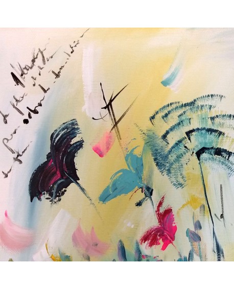 tableau contemporain de fleurs