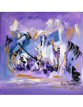 tableau violet mauve la gardienne magnifique 