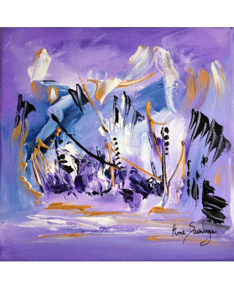 tableau violet mauve la gardienne magnifique 